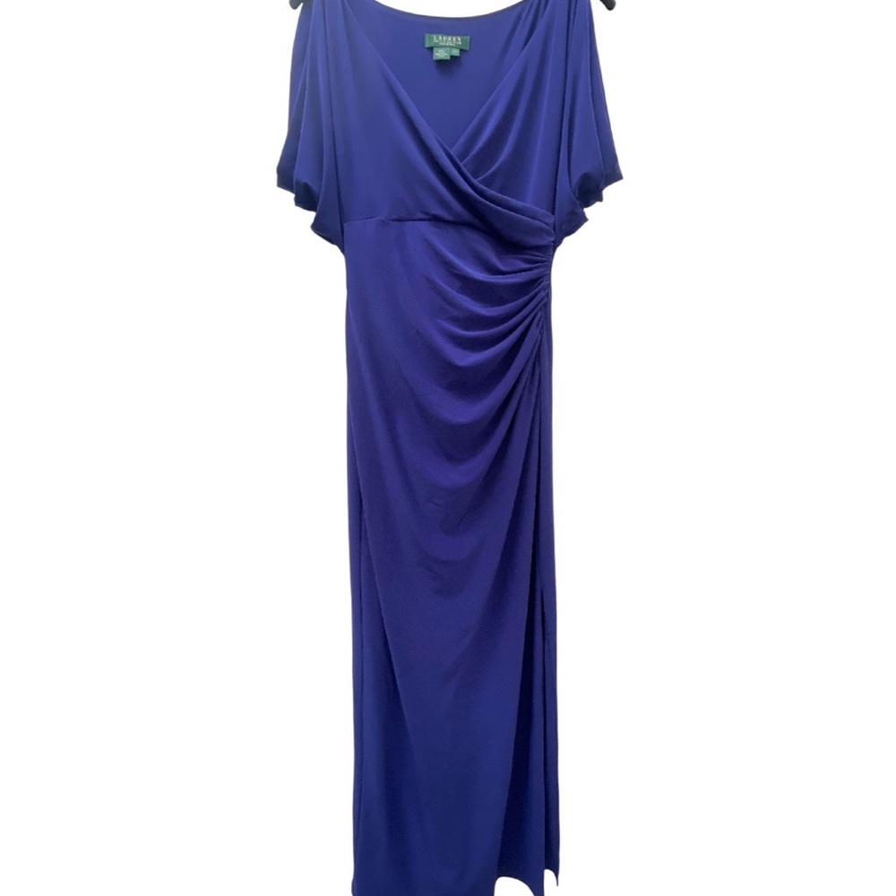 Lauren by Ralph Lauren Evening Gown with Jeweled Embelleshments Deep Purple 4P